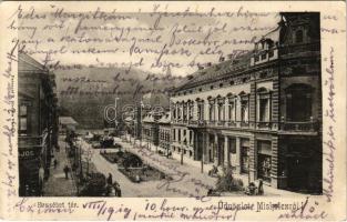 1907 Miskolc, Erzsébet tér, gyógyszertár, üzlet. Ferenczi B. kiadása (fl)