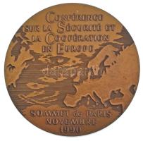 Franciaország 1990. "Európai Biztonsági Tanács konferencia - Párizs" bronz emlékérem (68mm...