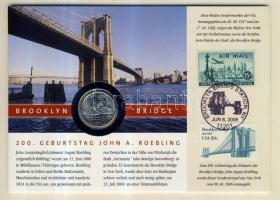 USA 1999P 1/4$ "New Jersey" kisalakú emlékíven 2 db, alkalmi bélyegzős bélyeggel T:2+