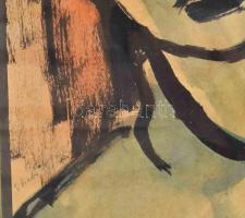 Gáborjáni Szabó Kálmán (1897-1955): Fiúportré, akvarell, papír, jelezve balra lent, üvegezett fakere...