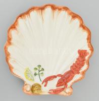 Bassano homármintás dísztál, jelzett, hibátlan, 19x19 cm