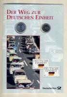 NDK 1982. 50Pf T:I + NSZK 1994. 50Pf T:BU "Német egység" emléklapon egy alkalmi bélyegzős valamint egy elsőnapi bélyegzős bélyegpárral