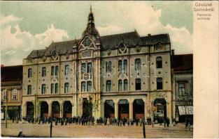 Szatmárnémeti, Satu Mare; Pannonia szálloda, Halász Mór üzlete. Reizer János kiadása / hotel, shops