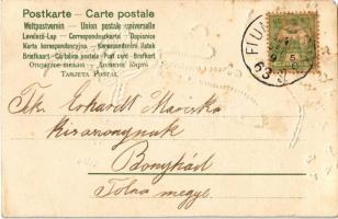 1904 Art Nouveau lady. Emb. litho (EM)