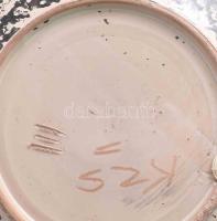 Iparművész dísztál. Jelzett, kis kopással, d: 28,5 cm