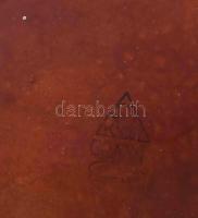 Gránit modern dísztál. Jelzett, kis kopással, d: 24,5 cm