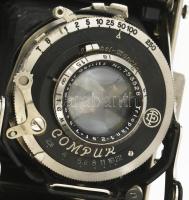 Certo Dolly fényképezőgép, Meyer Görlitz Trioplan optikával, sérült bőr tokjában