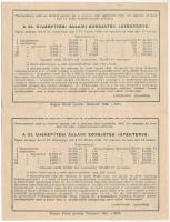 Budapest 1949. "Fél sorsjegy - XI. Újjáépítési Állami sorsjáték" fél sorsjegye, 2db egyben...