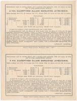 Budapest 1948. "Fél sorsjegy - VIII. Újjáépítési Állami sorsjáték" fél sorsjegye, 2db egyb...