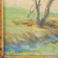 Miklósi-Mutschenbacher Ödön (1881-1942): Viharos táj, 1924. Pasztell, papír, jelzett. Dekoratív, sér...