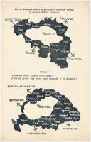 1931 Ha a trianoni békét a győzőkre szabták volna. A megcsonkított Amerikai Egyesült Államok. Kiadja a Magyar Nemzeti Szövetség / Treaty of Trianon, map of a lesser USA, Hungarian irredenta propaganda