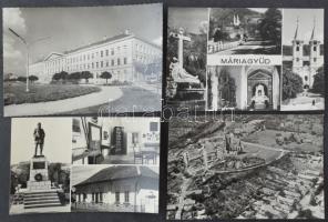 Kb. 116 db MODERN magyar fekete-fehér postatiszta város képeslap