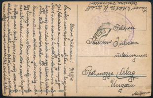 1917 Tábori posta képeslap K.u.K. KRIEGSMARINE / S.M.S. KRONPRINZ ERZHERZOG RUDOLF