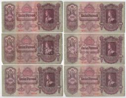 1930. 100P (6x) csillagos sorszám, mind különféle "*E 001 - *E 056" között T:F  Adamo P17