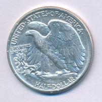 Amerikai Egyesült Államok 1942. 1/2$ Ag "Walking Liberty", tanúsítvánnyal T:XF USA 1942. 1...