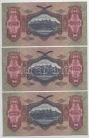1930. 100P (7x) mind közeli sorszám, közte sorszámkövető párok "E 849 018168 - E 849 018190&quo...