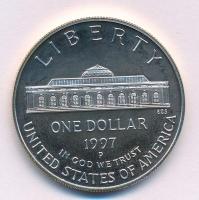 Amerikai Egyesült Államok 1997P 1$ Ag "Washingtoni Nemzeti Botanikus Kert" kapszulában, tanúsítvánnyal T:PP patina USA 1987S 1 Dollar Ag "National Botanic Garden in Washington" in capsule, with certificate C:PP patina Krause KM#278