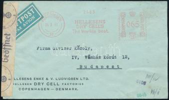 1941 Légi levél Budapestre küldve, német cenzúrával