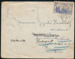 1939 Levél Budapestre küldve, hátoldalán Elköltözött jelzéssel