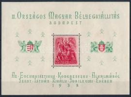 1938 ORBÉK blokk (7.000) (rozsdafolt / stain)