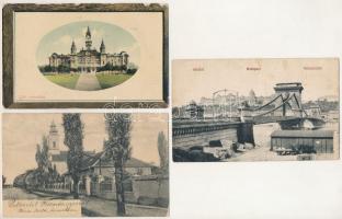 5 db RÉGI magyar város képeslap: Békéscsaba, Budapest, Győr, Kunhegyes