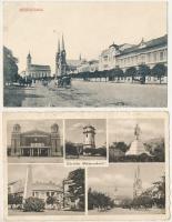 5 db RÉGI magyar város képeslap: Békéscsaba, Budapest, Győr, Kunhegyes