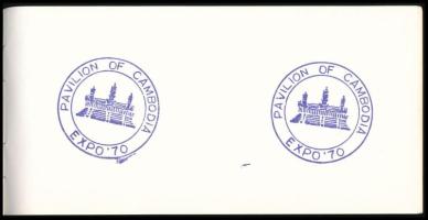 1970 Japan World Exposition / Oszakai világkiállítás, látogatói gyűjtőfüzet, benne össz. 37 db pecsé...