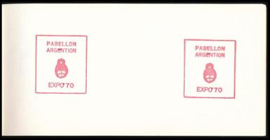 1970 Japan World Exposition / Oszakai világkiállítás, látogatói gyűjtőfüzet, benne össz. 37 db pecsé...