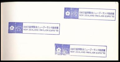 1970 Japan World Exposition / Oszakai világkiállítás, látogatói gyűjtőfüzet, benne össz. 37 db pecsé...