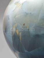 Jingdezhen shell mintás kristálymázas kettős tök váza. cca 1990, diplomáciai ajándék, jelzett, hibát...