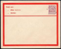Baranya 1919 Használatlan 150f/35f díjjegyes ajánlott boríték, Bodor vizsgálójellel (25.000)