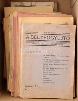 Több, mint 100 db A Bélyeggyűjtő folyóirat az 1920-1950 közötti időszakból, javarészt különbözőek, dobozban