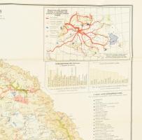 1927 Magyarország gazdaságföldrajzi térképe. Dr. Teleki Pál gróf és dr. Cholnoky Jenő közreműködésév...