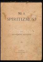 Dessewffy Arisztid: Mi a spiritizmus? Bp., 1898, "Kosmos", 176+1 p. Átkötött kopott félvászon-kötés, foltos címlappal, kissé foltos lapokkal.