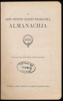 1926 A Gróf Apponyi Albert Poliklinika Almanachja 1926. [Bp.],1926, Gróf Apponyi Albert Poliklinika,...