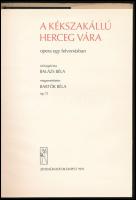 Balázs Béla-Bartók Béla: A kékszakállú herceg vára. Opera egy felvonásban. Kass János rajzaival. Kro...