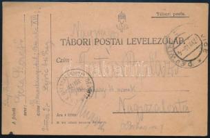 1916 Tábori postai levelezőlap K.u.K. BARACKENSPITAL DEJWITZ Nagyszalontára küldve