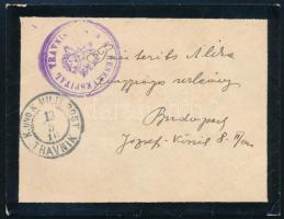 1916 Tábori gyász levél K.u.K. RESERVESPITAL TRAVNIK , K. UND. K. MILIT. POST / TRAVNIK Budapestre küldve