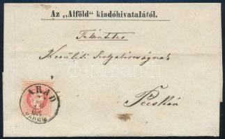 1868 Levél 5kr bérmentesítéssel ARAD / VÁROS - Pest