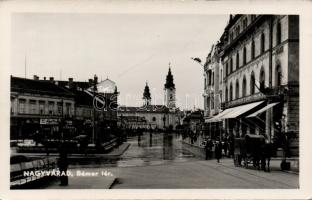 Nagyvárad Bémer square Hotel Palace and the shops of Markovits, Vilmos Blum, Lőrinc and the drugstore of Sándor Nagy