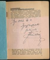 Fehér István: Utmutatás. Rendszeres magyar nemzetgazdaságtan zsebkönyve. Beragasztott DEDIKÁCIÓVAL! ...