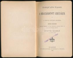 Torquato Tasso: A megszabadított Jeruzsálem. A tanuló ijfuság számára, Jánosi Gusztáv magyar fordítá...
