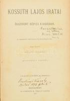 Kossuth Lajos iratai összevont népies kiadásban. Szerk.: Helfy Ignácz. Bp., 1887., Athenaeum, 1 (Címkép, Kossuth Lajos arcképe) t+724 p.+20 (fekete-fehér képtáblák) t. Korabeli, aranyozott egészvászon kötésben, kopott borítóval, sérült gerinccel és kötéssel.