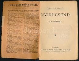 Krúdy Gyula: Nyíri csend. Elbeszélések. Magyar Könyvtár. Bp., (1903), Lampel R. (Wodianer F. és Fiai...