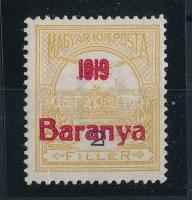 Baranya I. 1919 Turul 2f próbanyomat, Bodor vizsgálójellel