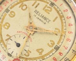 Reliance Antimagnetic karóra, másodperc segédkörrel, benne sérült mutatóval, szíj nélkül, karcos, sé...