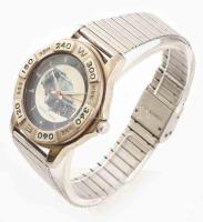 Jacques Lemans karóra, kvarc,fém szíjjal, működik, kopással,