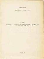 Gonda [Imre]: Bismarck und der österreichisch-ungarische Ausgleich von 1867. (DEDIKÁLT). Acta Historice Vol. VIII. No. 3-4. Separatum. Bp., 1961, (Akadémiai Ny.), 258-311 p. Német nyelven. Kiadói papírkötés. A szerző, Gonda (1945-ig Goldstein) Imre (1914-1985) történész, az MTA Történettudományi Intézetének tanácsadója által DEDIKÁLT példány.