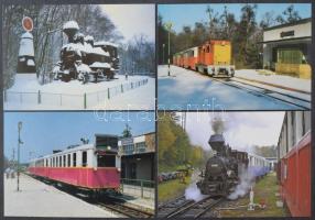 56 db MODERN magyar kisvasúti képeslap (MÁV Széchenyi-hegyi Gyermekvasút)