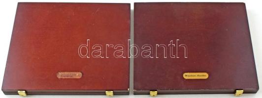 2db fa éremtartó kazetta, összesen 24 férőhellyel, használt, jó állapotban